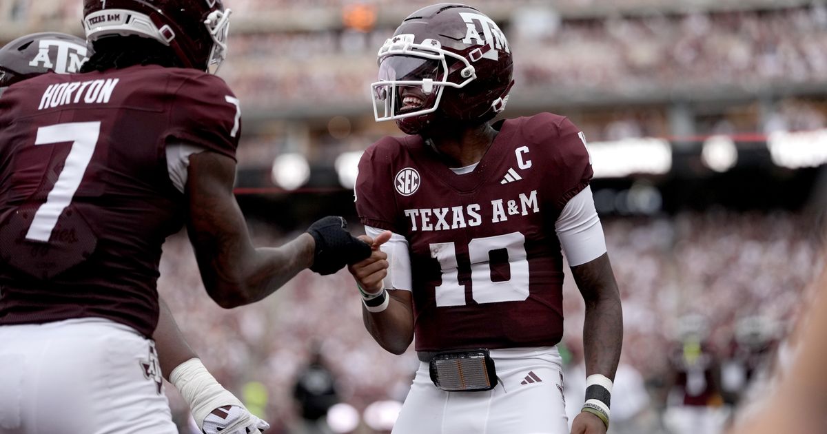 Marcel Reed sparks No. 8 Texas A&M in a 50-0 rout of Missouri State :: WRAL.com