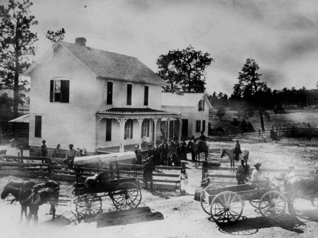 Edgerton Hotel in Northern El Paso County. Town is now extinct. USAFA Special Collections