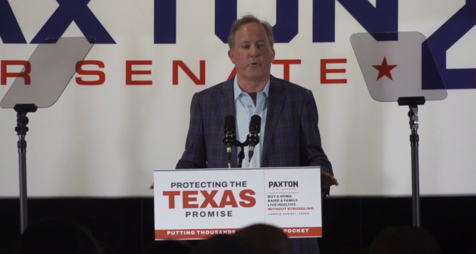 Ken Paxton rallies supporters in Corpus Christi ahead of U.S. Senate race against James Talarico