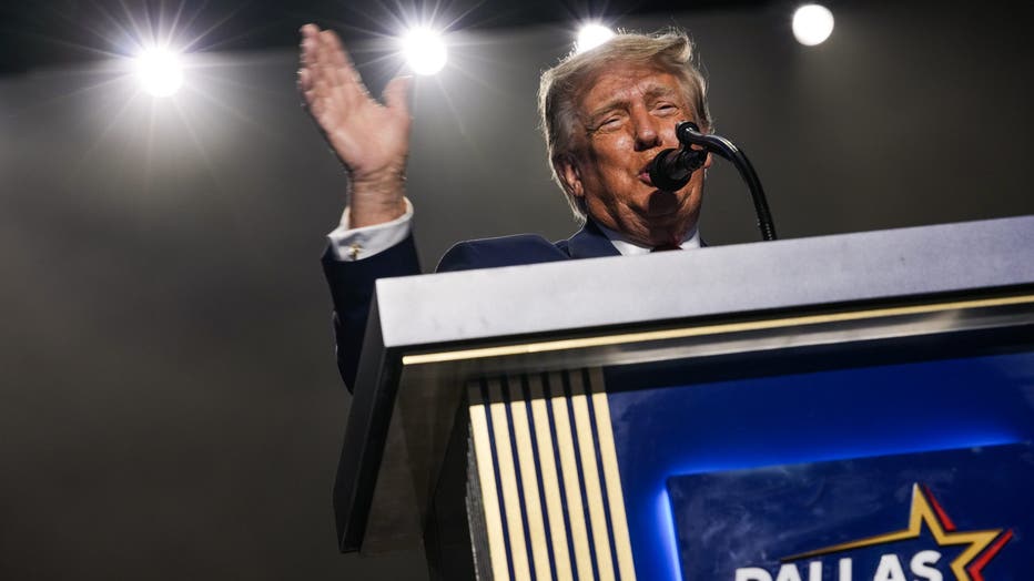 President Donald Trump speaks on stage on the second day of the 2026 Republican National Convention at the American Airlines Center on September 10, 2026 in Dallas, Texas.