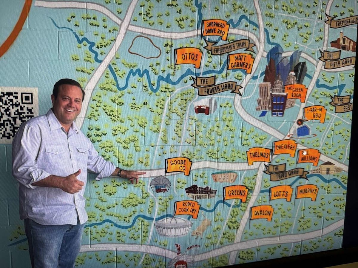 Houston's barbecue history is painted on this East End restaurant wall