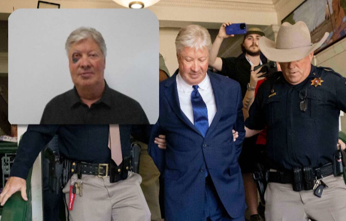 Texas ex-pastor Robert Morris shown with black eye in sex offender registry photo