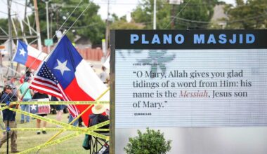As protesters gather outside, life inside a Plano mosque carries on