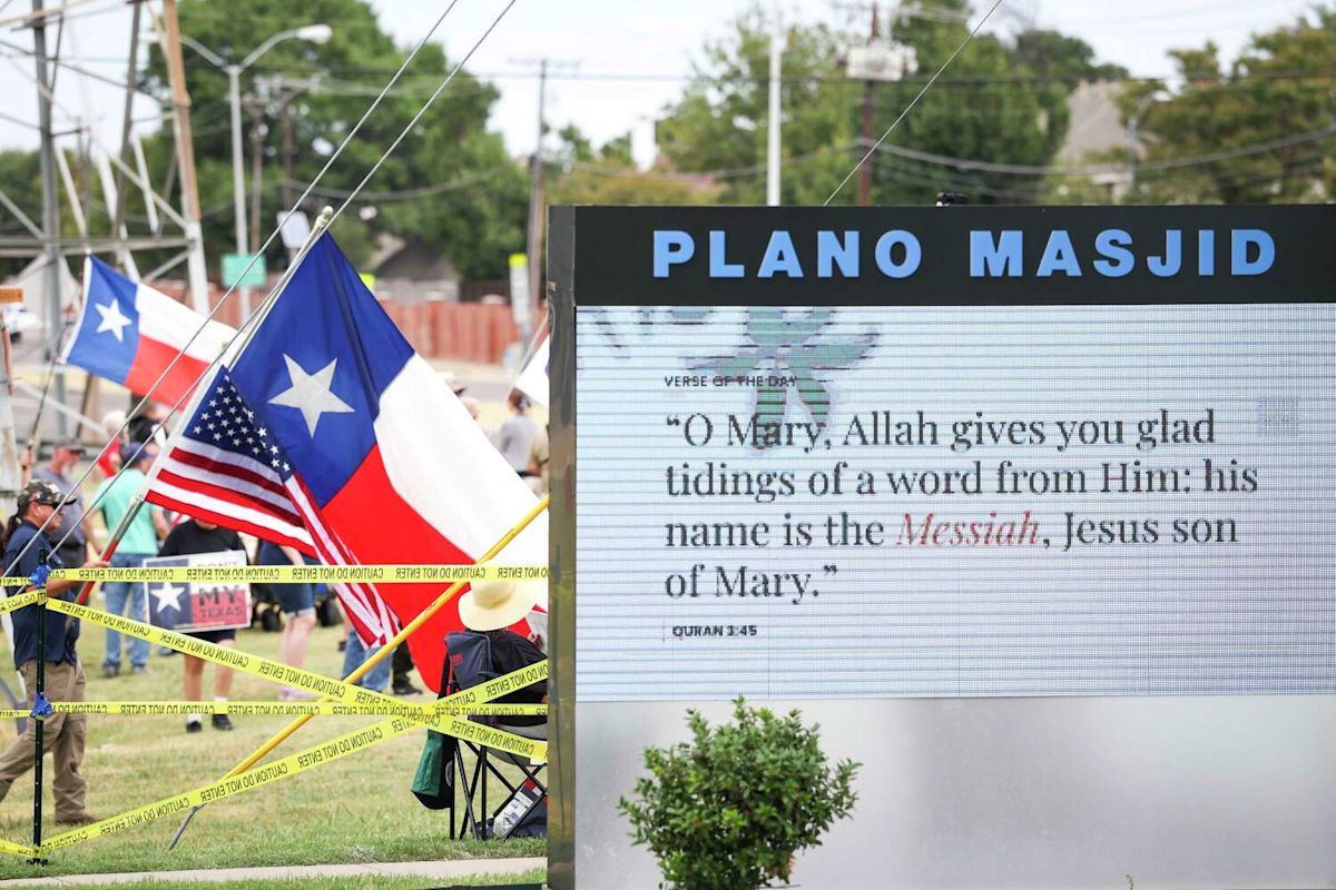 As protesters gather outside, life inside a Plano mosque carries on