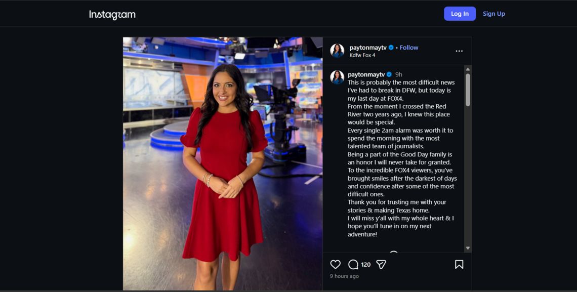 Fox 4 reporter Payton May departs Dallas station after two years of work
