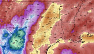 Texas faces a daily flood threat later this week. Here's a timeline of heavy rainfall for Houston.