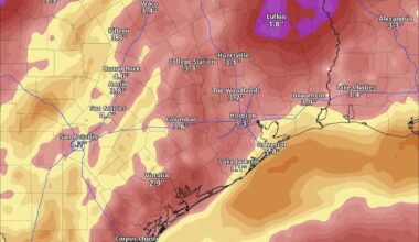 A shifting flood threat could bring two rounds of rain to Houston. Here's a timeline of impacts.