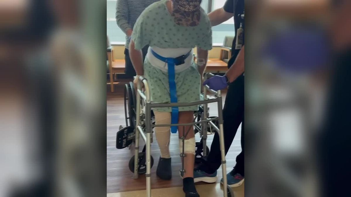 Fort Worth firefighter fights to walk and serve again after severe garage collapse