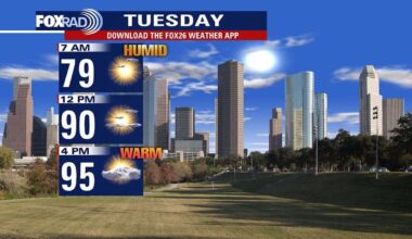 Houston weather: Hot Tuesday on the way, isolated storms possible