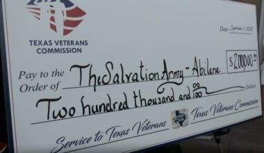 Texas Veterans Commission presents $200,000 grant to Abilene Salvation Army