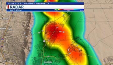 Hot temps, T-showers this week in El Paso