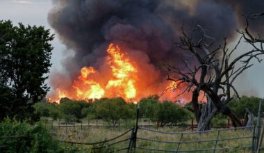 Two weeks later, one of the largest recorded wildfires in North Texas history continues burning