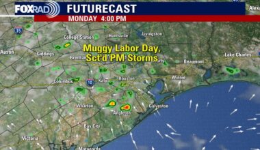 Houston weather: Muggy Labor Day, storm chances this week