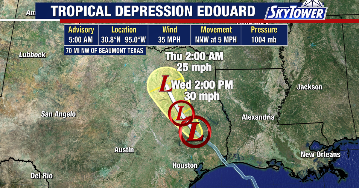 Tropical Storm Edouard brings heavy rain, flash flood threat to Texas