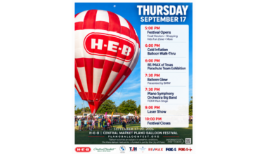 E-B | Central Market Plano Balloon Festival Shares Four-Day Weekend Schedule