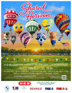 Shared Horizon 2026 H-E-B | Central Market Plano Balloon Festival Poster