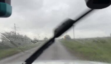 Tropical Storm Edouard conditions near Winnie, Texas