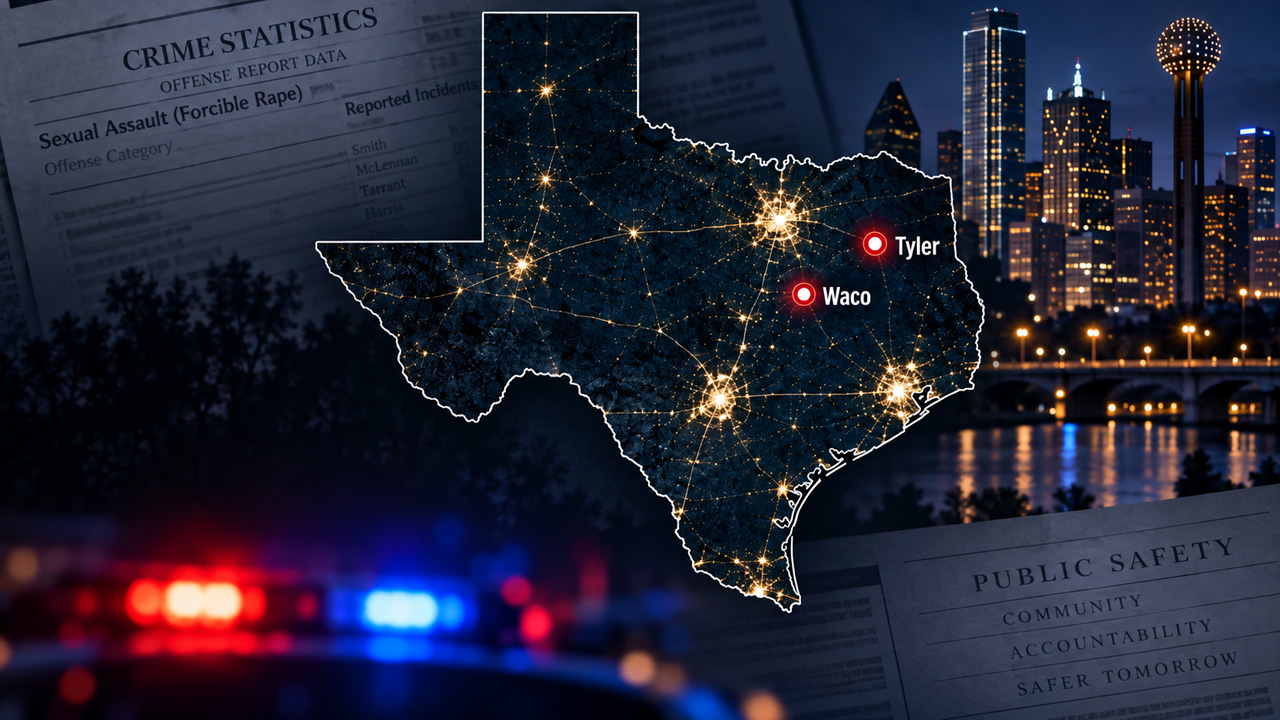 Tyler, Waco Lead Texas Big-City Rape Rates