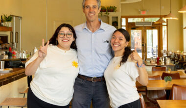 Former U.S. Rep. Beto O’Rourke visits local businesses throughout Bishop Arts