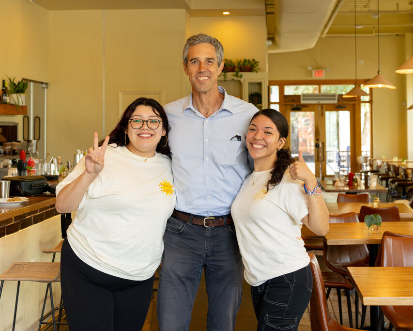 Former U.S. Rep. Beto O’Rourke visits local businesses throughout Bishop Arts