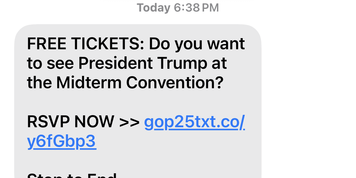 GOP says free Trump convention ticket texts in Dallas are legitimate