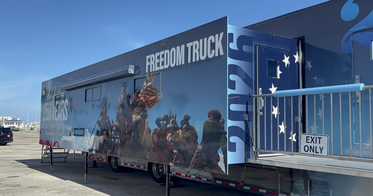 Canadian visitors celebrate America's 250th at Freedom Truck museum