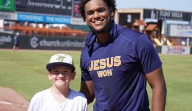 KRIS 6 Hooks Kid Reporter Corbin interviews pitcher Railin Perez