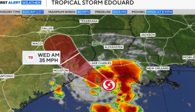 Will Tropical Storm Edouard impact North Texas and the DFW area? A look at its path.