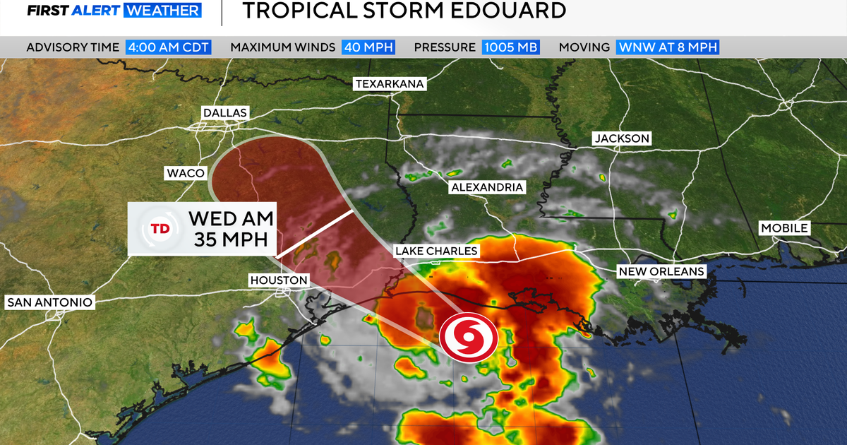 Will Tropical Storm Edouard impact North Texas and the DFW area? A look at its path.