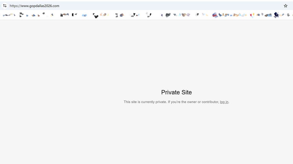A screengrab dated Sept. 4, 2026, showing gopdallas2026.com had been taken offline.