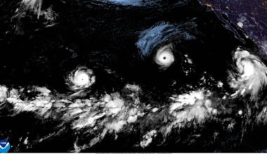 Edouard, now a tropical depression, drenches Texas with flash flooding and downed trees
