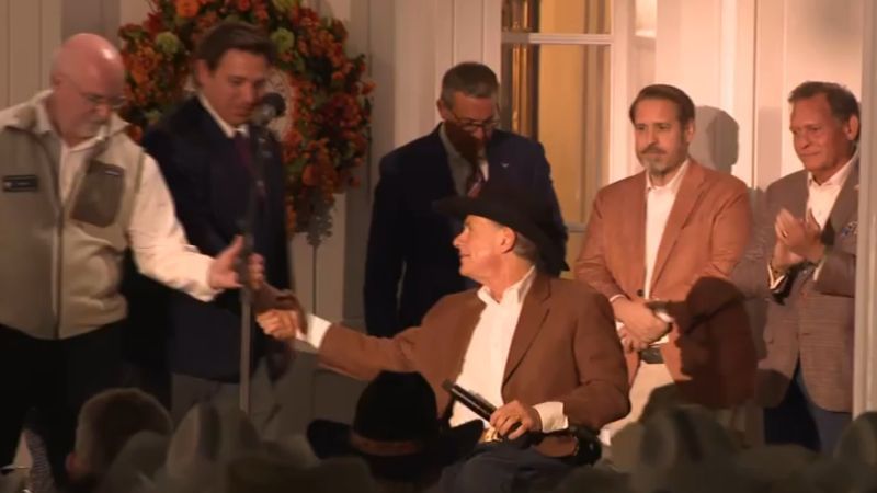 Several UT leaders were also at the tailgate, including UT President Jim Davis, Board of Regents Chairman Kevin Eltife, and Athletic Director Chris Del Conte. (CBS Austin/Riley Griffin)