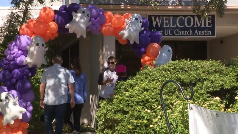 Past No Kings events in Austin have brought crowds together for marches and rallies. But today, organizers traded the traditional protest for something different; an election fair with music, candy, and information about voting. (CBS Austin/Sebastian Esquivel)
