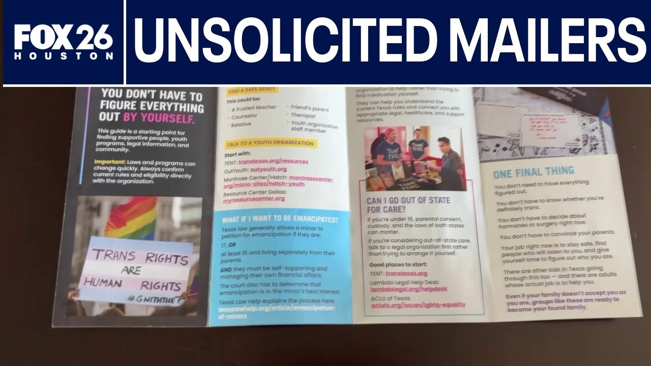 Unsolicited mailers arriving in mailboxes addressed to children