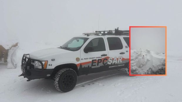 Another look at Pikes Peak summit conditions in recent days (El Paso County Search and Rescue)