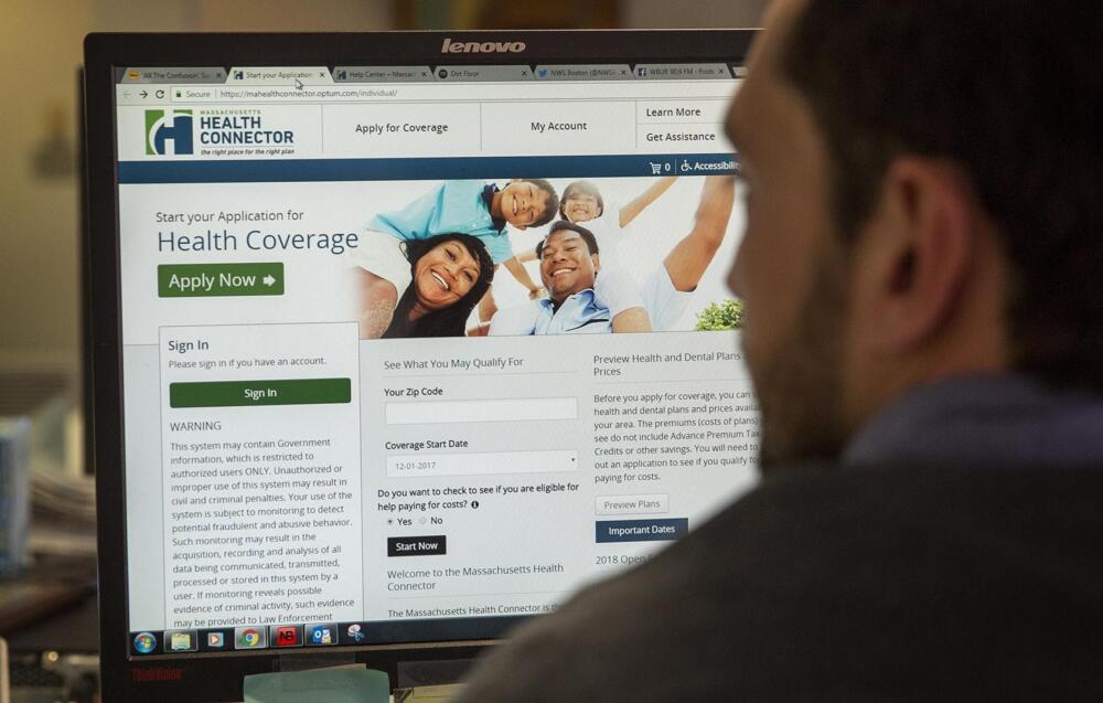 Health Connector website. (Robin Lubbock/WBUR)