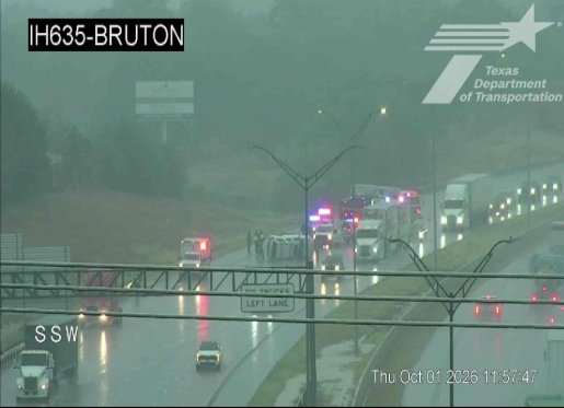 Four collisions close multiple interstates across North Texas Thursday during storms. 