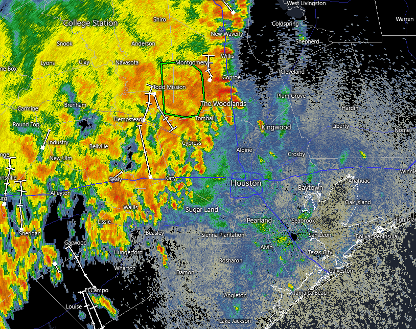 Rains near Houston on Thursday night; Stage 1 flood alert in effect for areas west of Highway 59/I-69 – Space City Weather