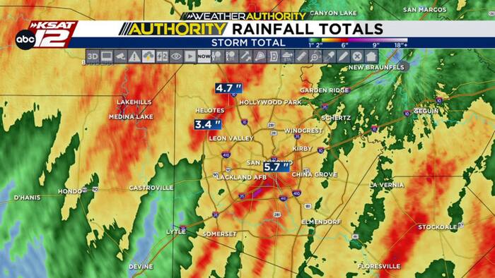 SAN ANTONIO: More rain today and Saturday, plus a look at totals so far