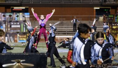 Churchill High School marching band brings fall show to Heroes Stadium