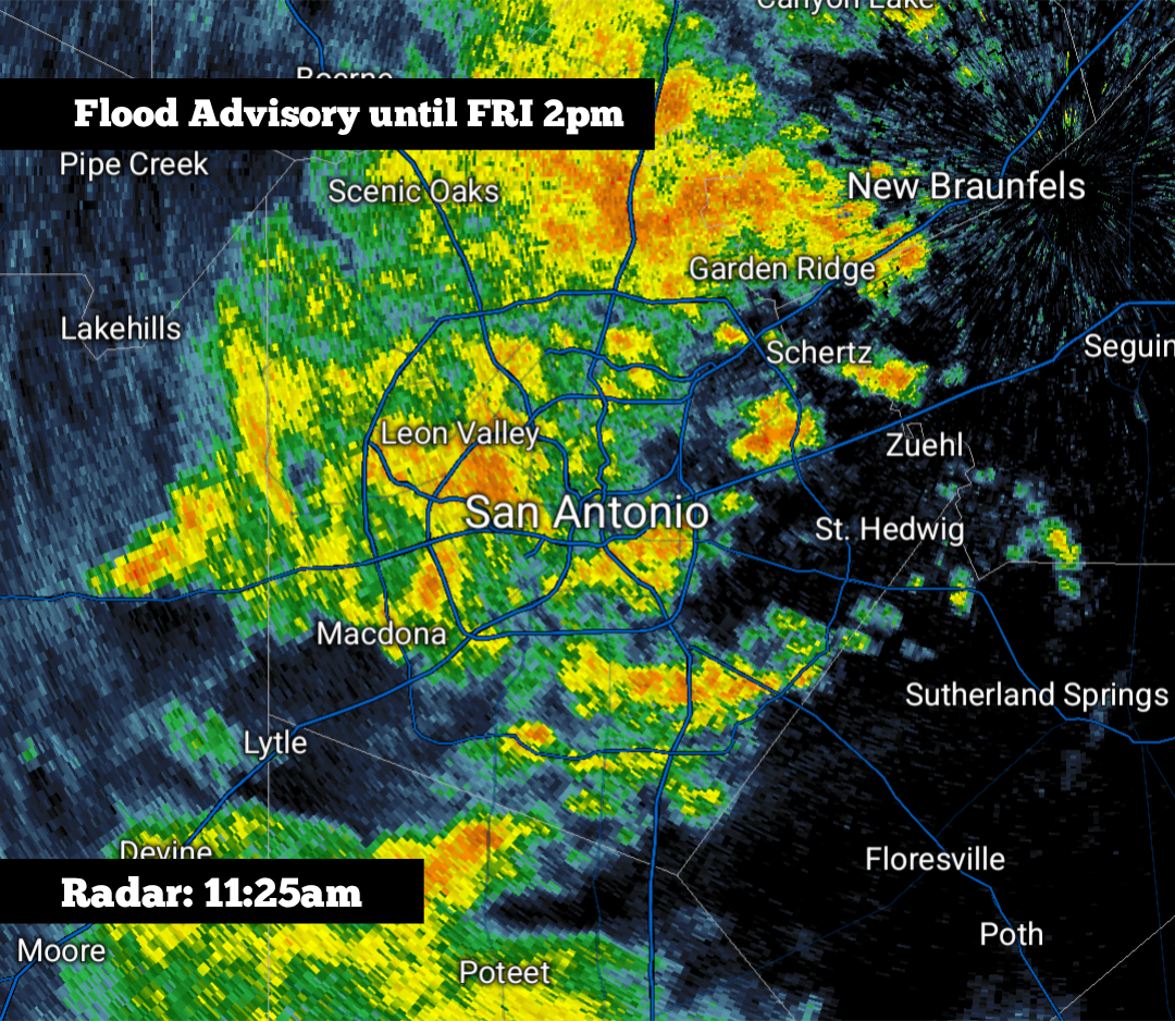 San Antonio's flood advisory has ended: Showers remain possible