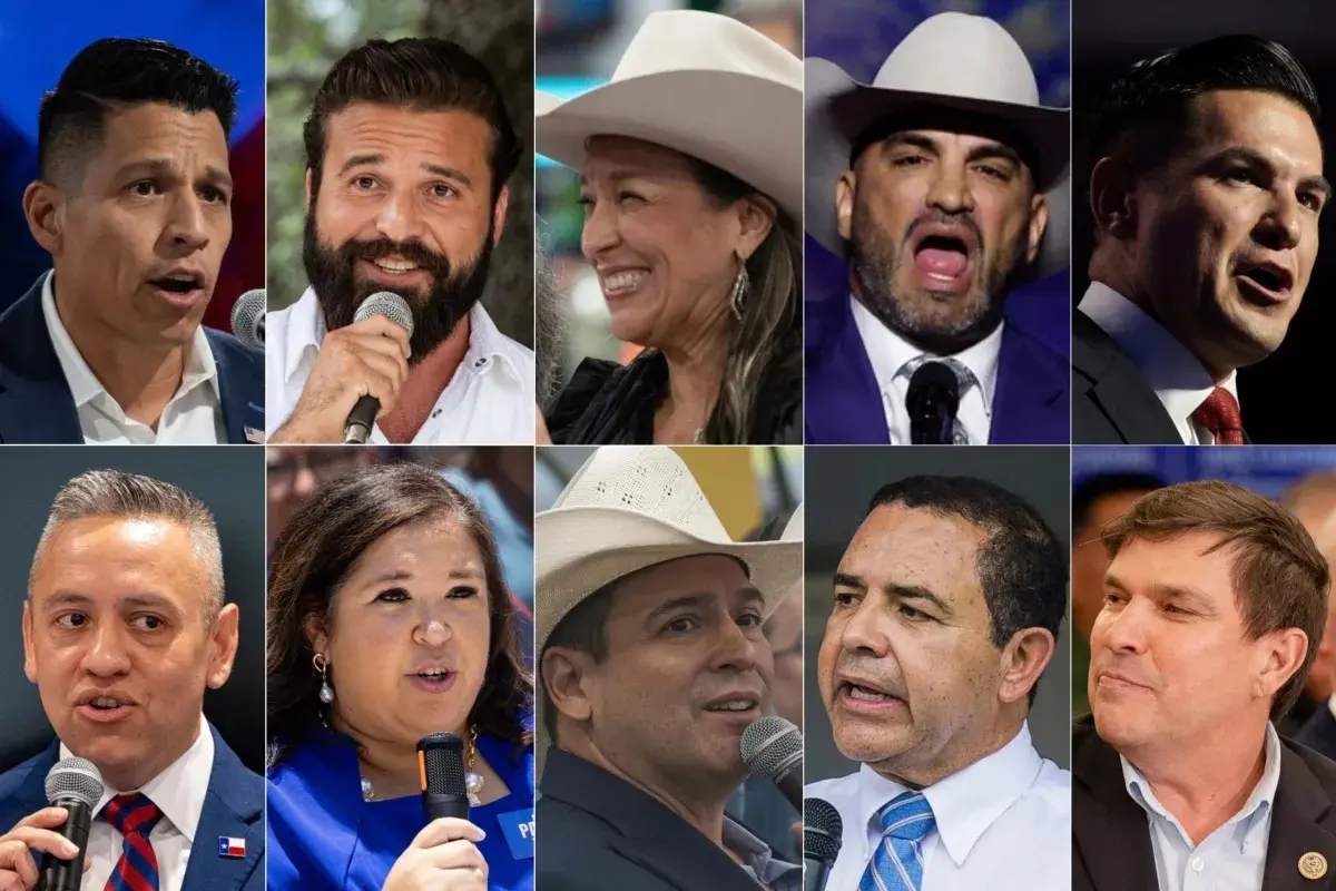 Top from left: Republicans Carlos De La Cruz, Brandon Herrera, Monica De La Cruz, Tano Tijerina, Eric Flores. Bottom from left: Democrats Johnny Garcia, Katy Padilla Stout, Bobby Pulido, Henry Cuellar and Vicente Gonzalez.