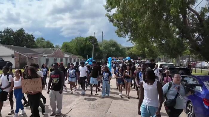 Westbury community walks in memory of LePaul Warren, calls for action on youth gun violence
