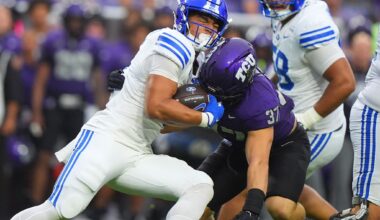 BYU running back LJ Martin sidelined for No. 10 Cougars after injury in 1st half of win at TCU