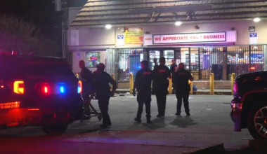 2 men wounded in drive-by shooting outside Greenspoint convenience store