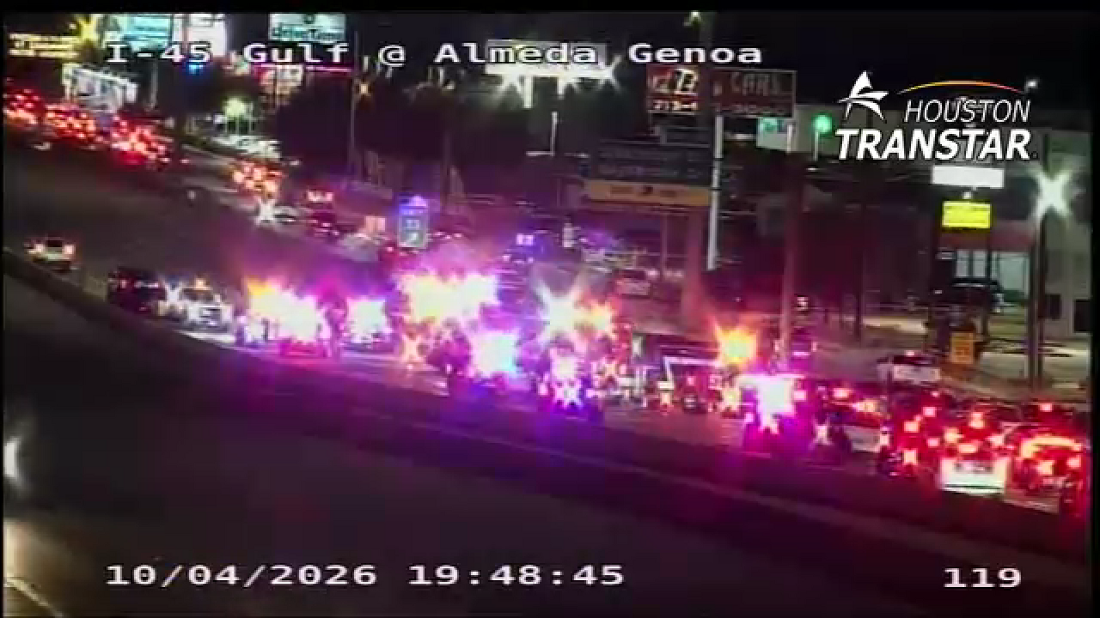 13 Alert Traffic: Multi-vehicle crash forces temporary closure of Gulf Freeway northbound in SE Houston: TranStar