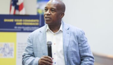 DART President and CEO candidate Nathaniel P. Ford Sr,  speaks during a meet and greet, on Saturday, July 11, 2026 at Dallas Area Rapid Transit headquarters in Dallas.