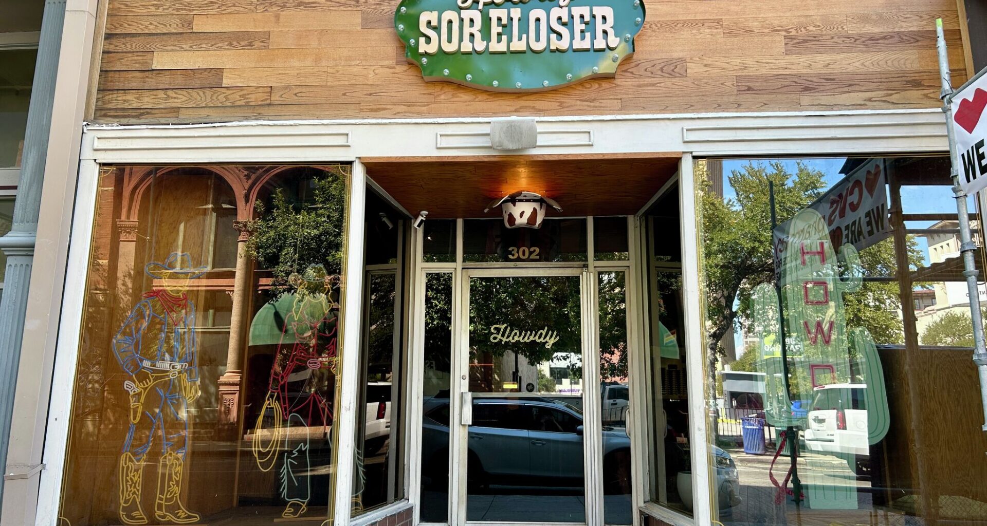 Howdy, Sore Loser is a bar located in downtown San Antonio. 