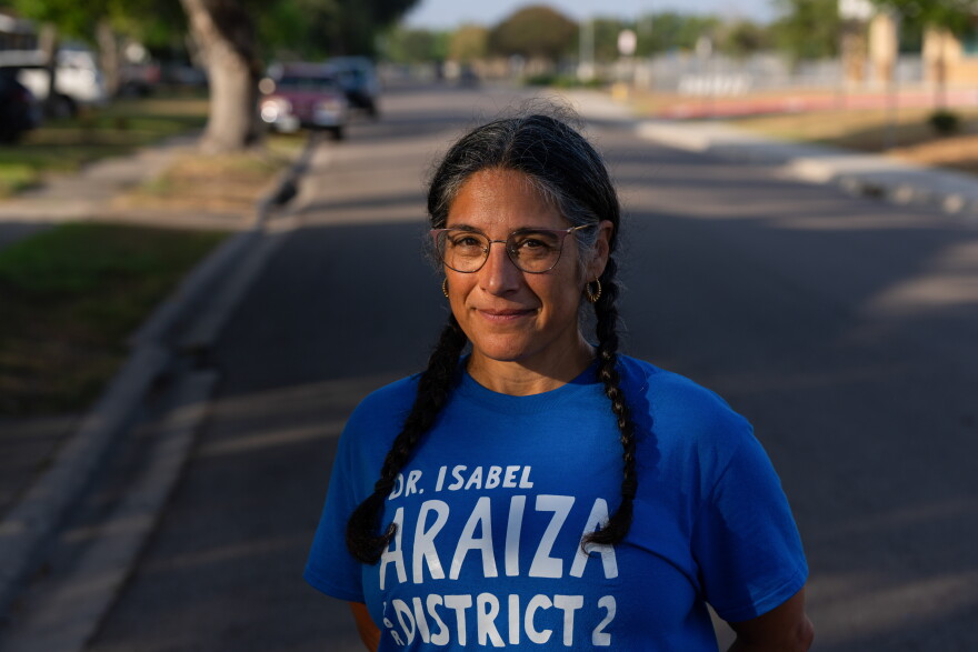 Isabel Araiza, a college professor and activist in Corpus Christi, first learned about plans for a seawater desalination plant in 2016 and has fought against them ever since. She is now running for City Council.