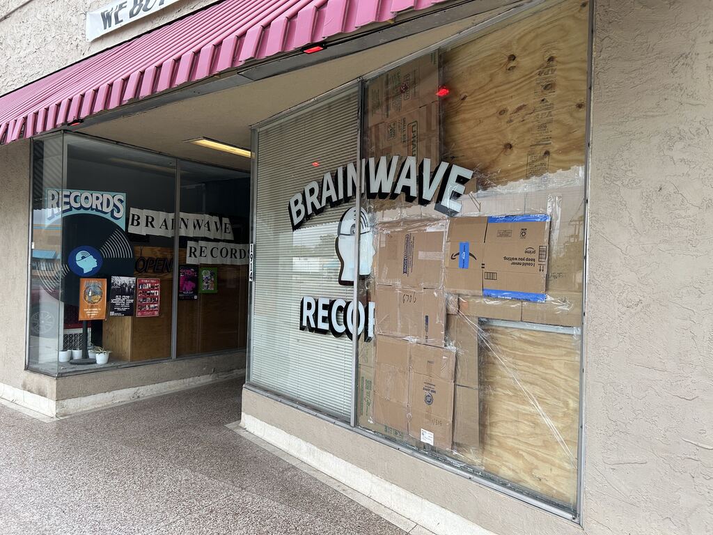 Table, brick thrown at windows of San Antonio Deco District shops